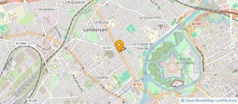 localisation de l'entreprise LE DOMAINE DE L'HIPPODROME à LAMBERSART