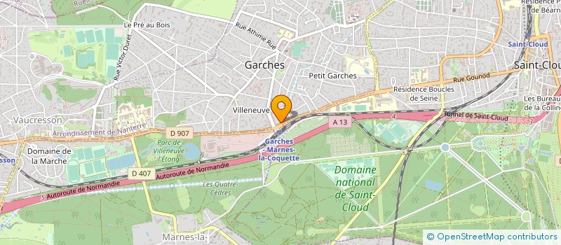 localisation de l'entreprise LE DOMAINE DE LA CHAPELLE à GARCHES