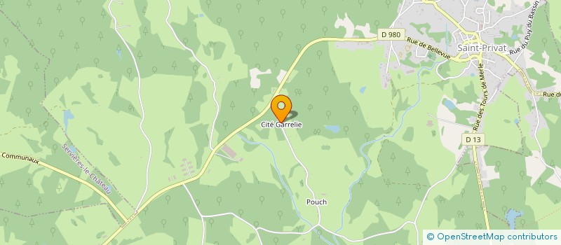 localisation de l'entreprise LE DOMAINE DE LA GARRELIE à SAINT-PRIVAT