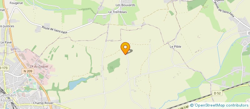 localisation de l'entreprise LE DOMAINE DE MYLESIA  SAINT-GERMAIN-DES-FOSSES