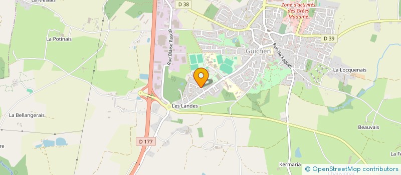 localisation de l'entreprise LE DOMAINE DES LANDES  GUICHEN