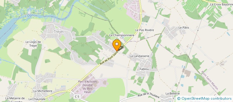 localisation de l'entreprise LE DOMAINE DES RIVELLES  LA CHEVROLIERE