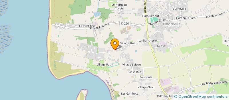 localisation de l'entreprise LE DOMAINE DES SABLES D' OR  TOURNEVILLE-SUR-MER