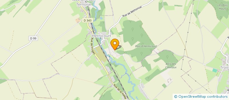 localisation de l'entreprise LE DOMAINE DES TILLEULS  HERNICOURT