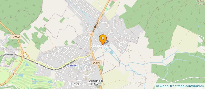 localisation de l'entreprise LE DOMAINE DU CHATEAU DE CHAUMONTEL  CHAUMONTEL