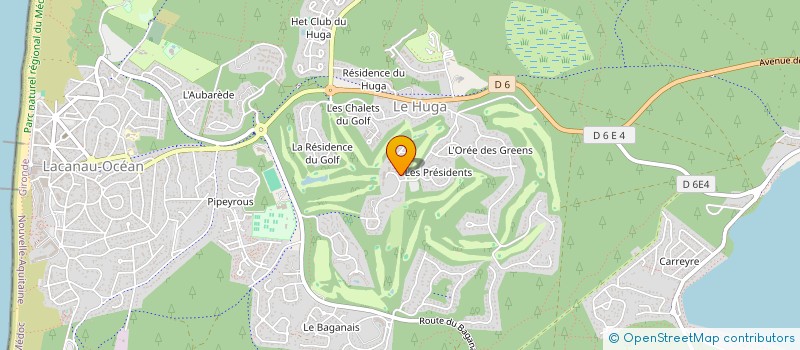 localisation de l'entreprise LE DOMAINE DU GOLF 1  LACANAU