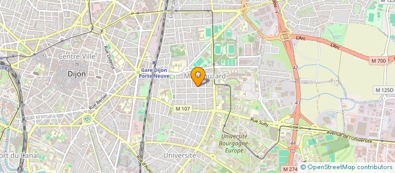 localisation de l'entreprise LE DOMAINE DU P'ARC à DIJON