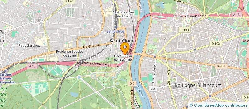 localisation de l'entreprise LE DOMAINE H33 à SAINT-CLOUD