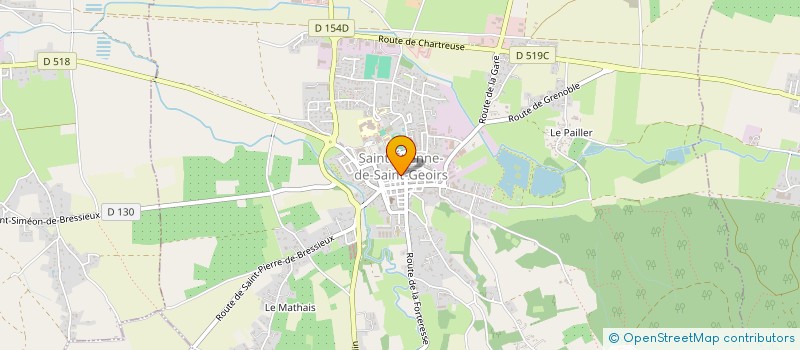 localisation de l'entreprise LE DON DE SANG AU PAYS DE MANDRIN  SAINT-ETIENNE-DE-SAINT-GEOIRS