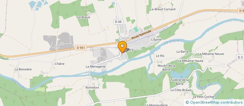 localisation de l'entreprise LE DONJON à CIRON