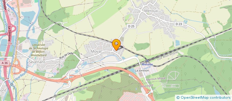 localisation de l'entreprise LE DONJON à MEROUX-MOVAL