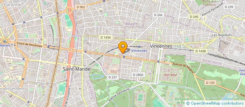 localisation de l'entreprise LE DONJON à VINCENNES