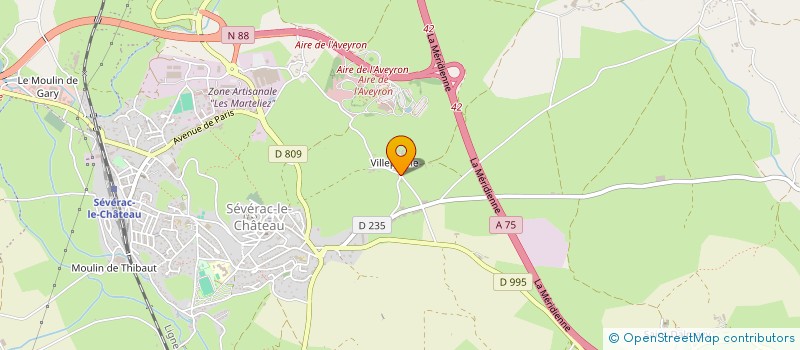 localisation de l'entreprise LE DONJON DES LAVANDES  SEVERAC D'AVEYRON