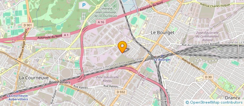 localisation de l'entreprise LE DONUTS à LA COURNEUVE