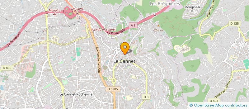localisation de l'entreprise LE DOS D'ANE à LE CANNET