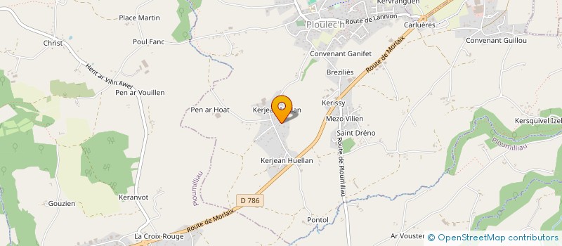 localisation de l'entreprise LE DOSSEN  PLOULEC'H