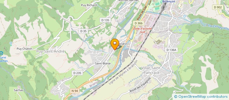 localisation de l'entreprise LE DOUX COIN MONTAGNE  BRIANCON