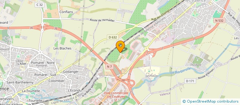 localisation de l'entreprise LE DOUZE QUATORZE  SAINT-MARCEL-LES-VALENCE