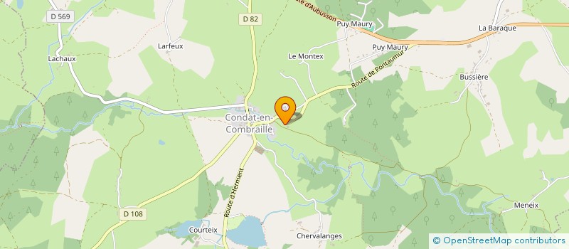 localisation de l'entreprise LE DRIVE FERMIER DES COMBRAILLES à CONDAT-EN-COMBRAILLE