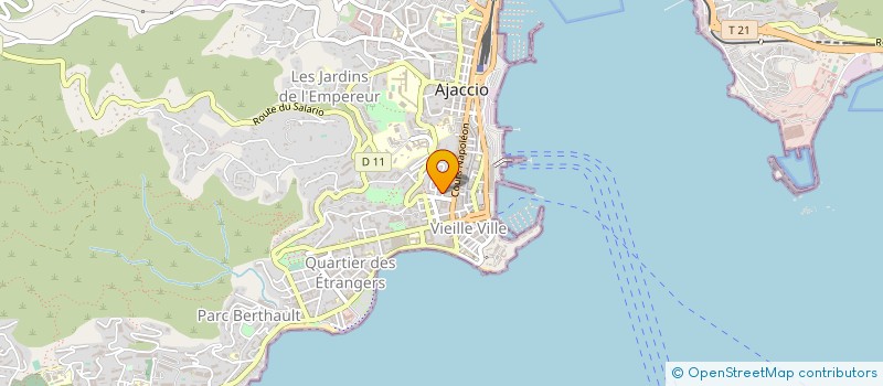 localisation de l'entreprise LE DROIT EN SCENE à AJACCIO