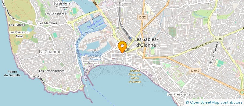 localisation de l'entreprise LE DROLE DE FESTIVAL  LES SABLES D'OLONNE