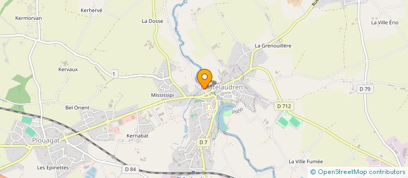 localisation de l'entreprise LE DU TRAVAUX PUBLICS à CHATELAUDREN-PLOUAGAT