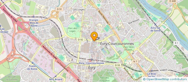 localisation de l'entreprise LE DUC D'AMBROISIE à EVRY-COURCOURONNES