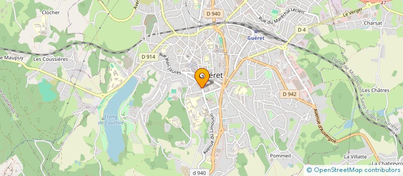 localisation de l'entreprise LE DUC SARL à GUERET