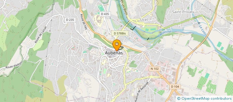 localisation de l'entreprise LE DUGUESCLIN à AUBENAS