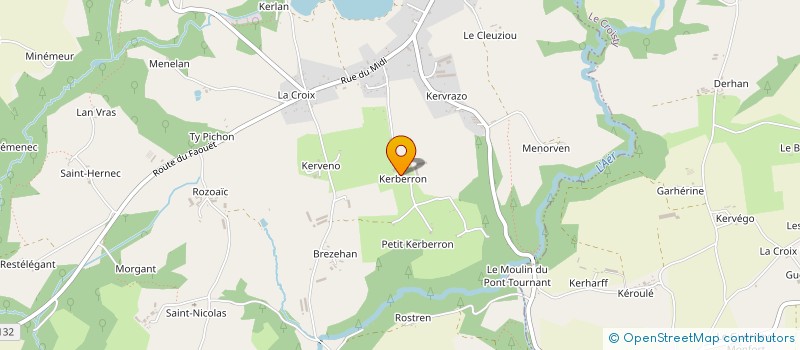 localisation de l'entreprise LE DUIGOU à PRIZIAC