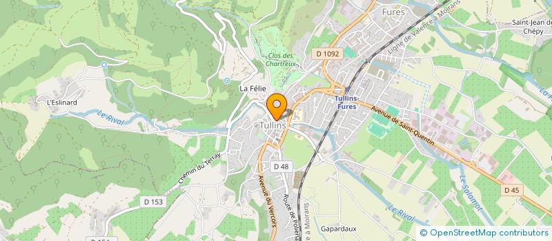 localisation de l'entreprise LE DUNIL BAR SNACK TAXI  TULLINS