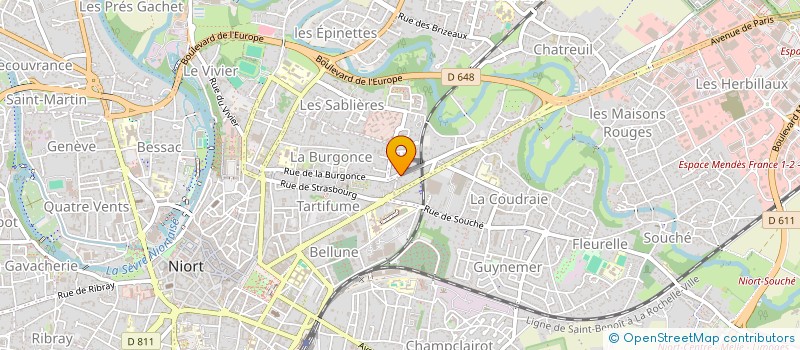 localisation de l'entreprise LE DUR-SIMON  NIORT