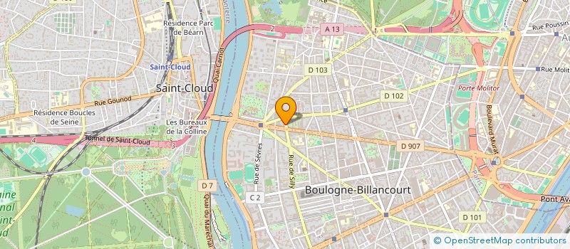 localisation de l'entreprise LE ETOILE CIEL à BOULOGNE-BILLANCOURT