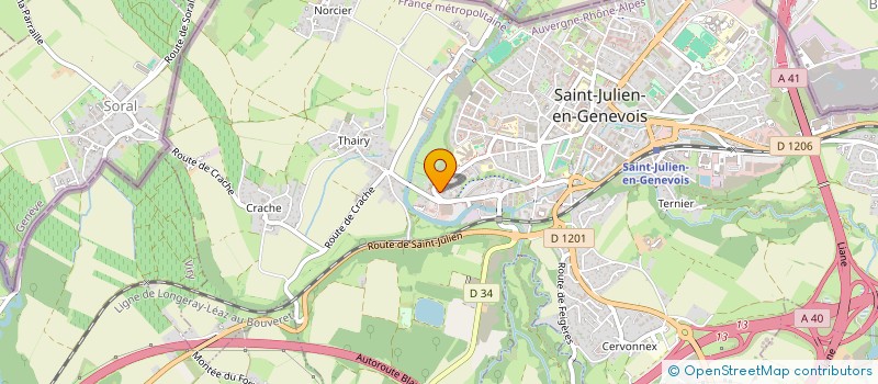 localisation de l'entreprise LE FABULIEN à SAINT-JULIEN-EN-GENEVOIS