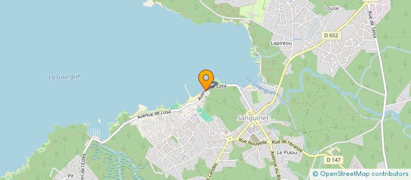 localisation de l'entreprise LE FACE AU LAC  SANGUINET