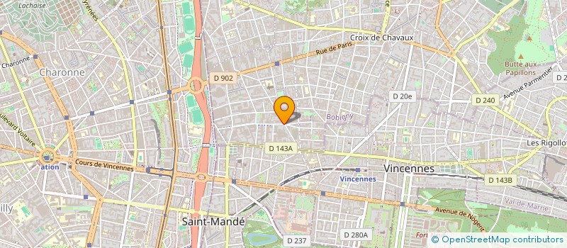 localisation de l'entreprise LE FADO à MONTREUIL