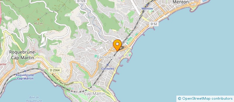 localisation de l'entreprise LE FAIM GOURMET à ROQUEBRUNE-CAP-MARTIN