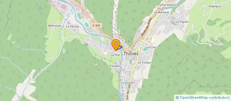 localisation de l'entreprise LE FAST  THONES