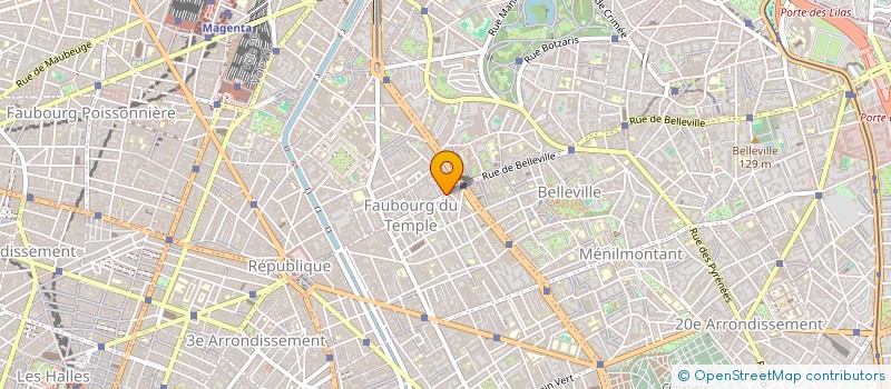 localisation de l'entreprise LE FAUBOURG BELLEVILLE à PARIS
