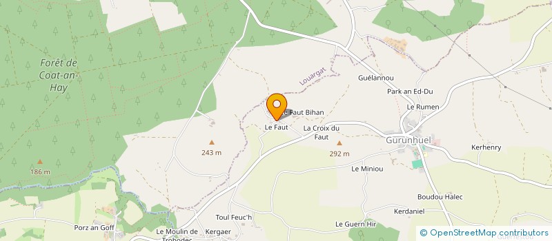 localisation de l'entreprise LE FAUT  GURUNHUEL