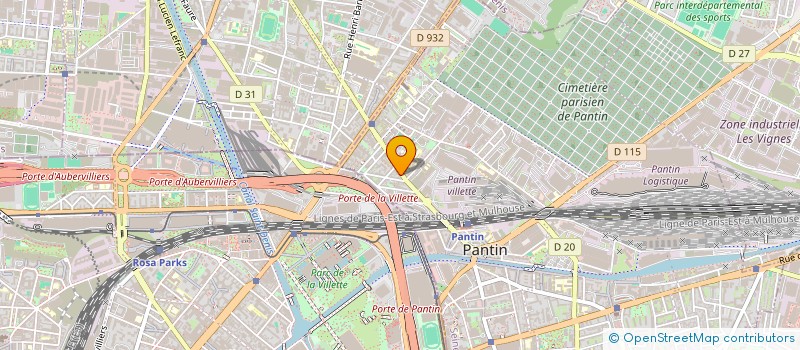 localisation de l'entreprise LE FAX à PANTIN