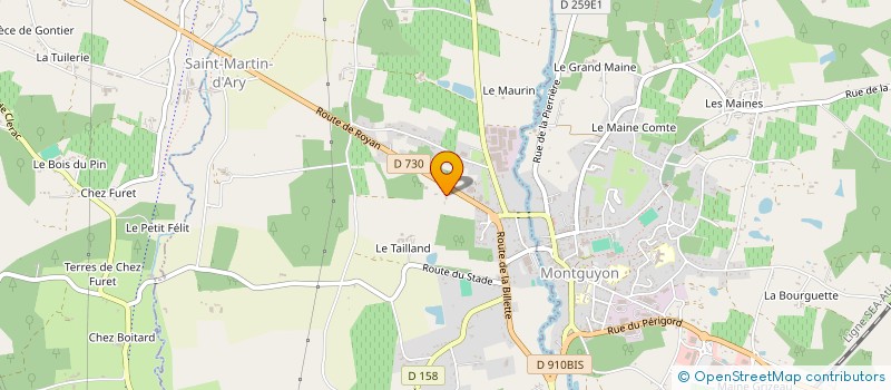 localisation de l'entreprise LE FAYET  SAINT-MARTIN-D'ARY