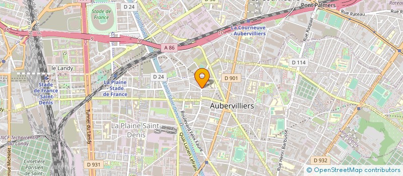 localisation de l'entreprise LE FENNEC  AUBERVILLIERS