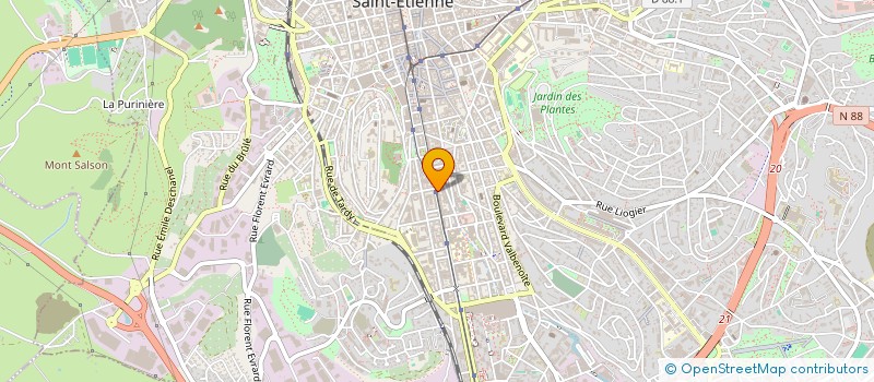 localisation de l'entreprise LE FEUILLET BLANC à SAINT-ETIENNE