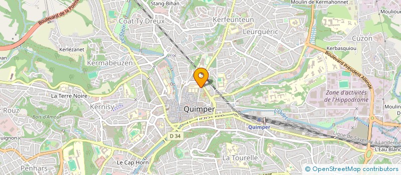 localisation de l'entreprise LE FEUNTEUN CONSTRUCTION à QUIMPER