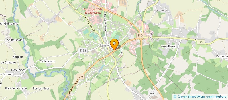 localisation de l'entreprise LE FEVRE DIFFUSION MEUBLES & DECORS à LANVOLLON