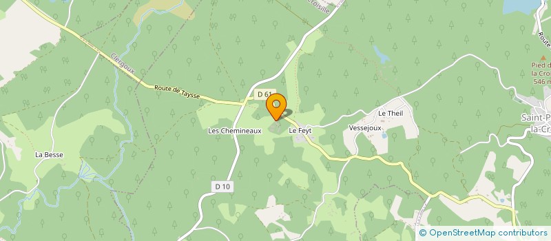 localisation de l'entreprise LE FEYT ENERGIE BOIS  SAINT-PARDOUX-LA-CROISILLE