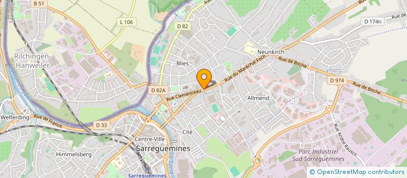 localisation de l'entreprise LE FIFTY FIVE SARL  SARREGUEMINES