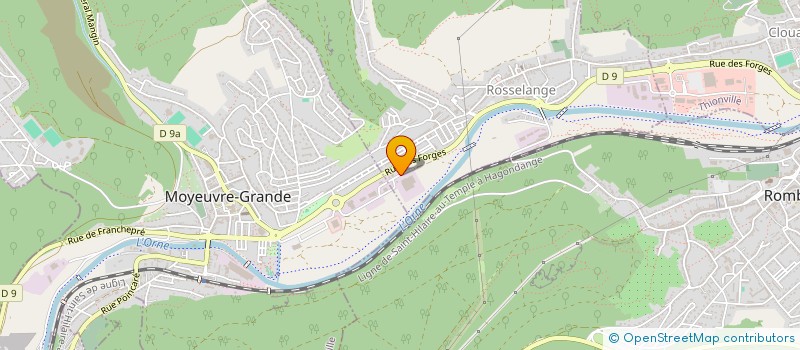 localisation de l'entreprise LE FIL D'ARIANE 2  ROSSELANGE