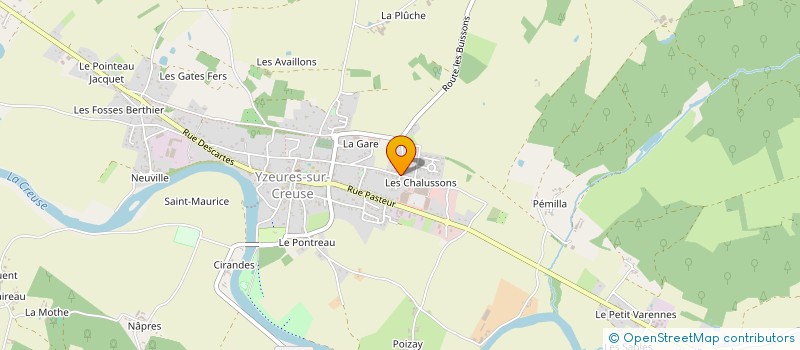 localisation de l'entreprise LE FIL D'ARIANE à YZEURES-SUR-CREUSE